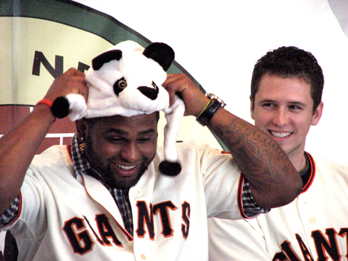 Clowning around with a panda hat at February's Fanfest 